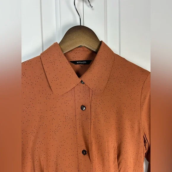 Elegant Brown Button-Up Dress - Picture 3 of 6